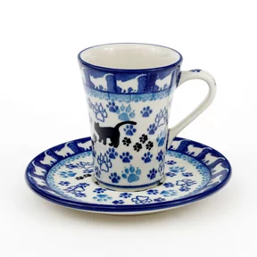 Filiżanka i spodek espresso F70 0,11l  <br> 1771X Czarny kot